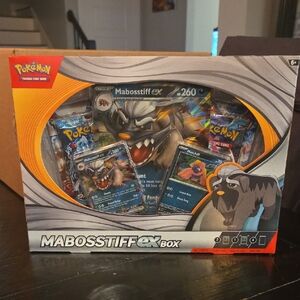 Pokemon Mabosstiff EX Box with 4 TCG Booster Packs And Foil Promo Gard + More